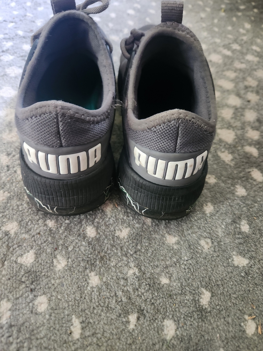 Puma Grey Mesh Athletic Sneakers - Picture 3 of 7